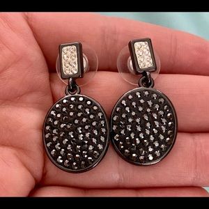 Beautiful black and silver with Swarovski crystal